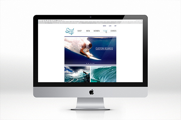 Surf HI website - Christopher Vinca #mock #surf #branding #design #website #up #web