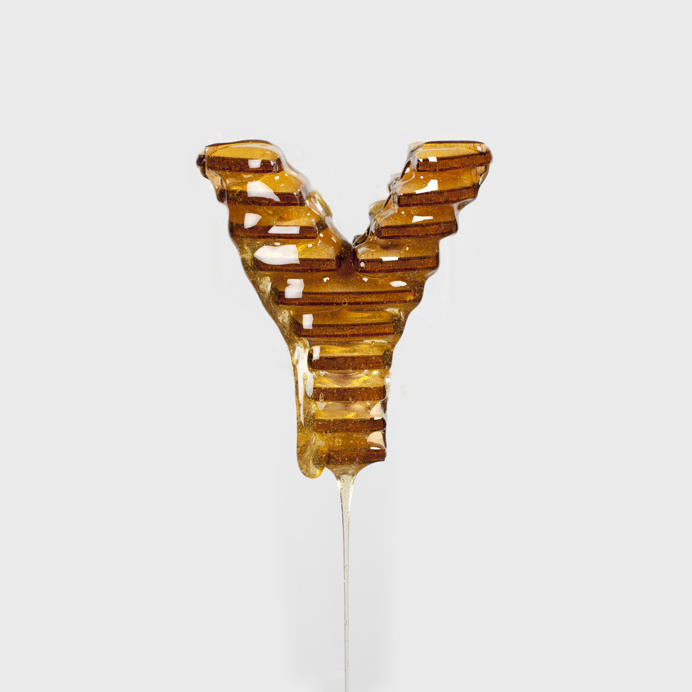Gourmet Typography Made with Honey design type inspiration designblog www.mindsparklemag.com