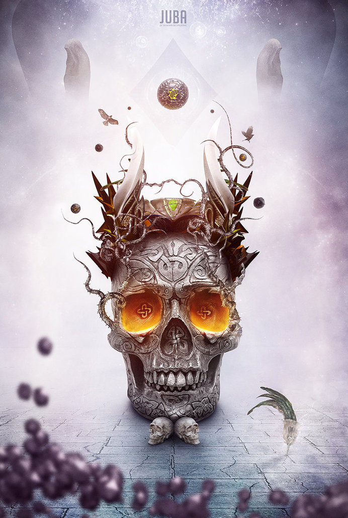 Juba #digital #illustration #art #skull