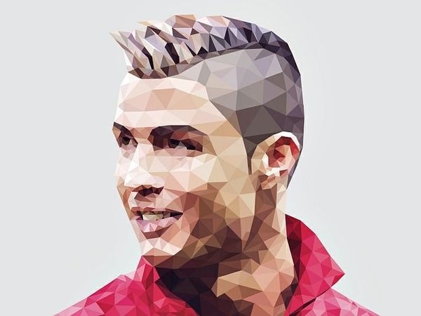 Cristiano Ronaldo Lowpoly #polygon #illustration #portrait #ronaldo #lowpoly #cristiano
