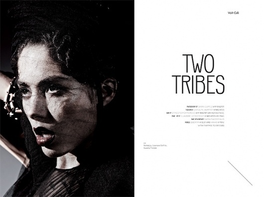Two Tribes | Volt Café | by Volt Magazine #beauty #design #graphic #volt #photography #art #fashion #layout #magazine #typography