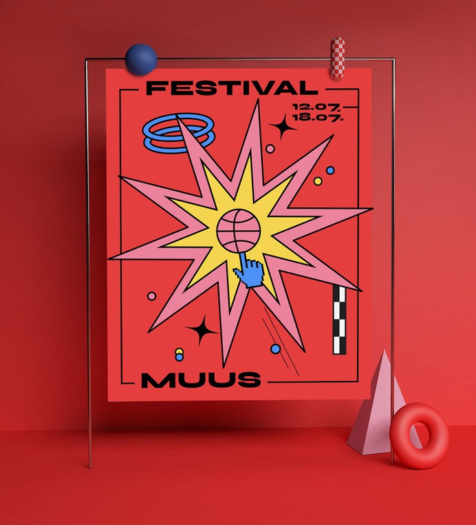 Muus Festival Identity Concept - Mindsparkle Mag Beautiful identity project designed by Fanny Papay for Muus Festival. #logo #packaging #identity #branding #design #color #photography #graphic #design #gallery #blog #project #mindsparkle #mag #beautiful #portfolio #designer