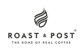 Roast and Post logo design, by Redspa http://redspa.uk