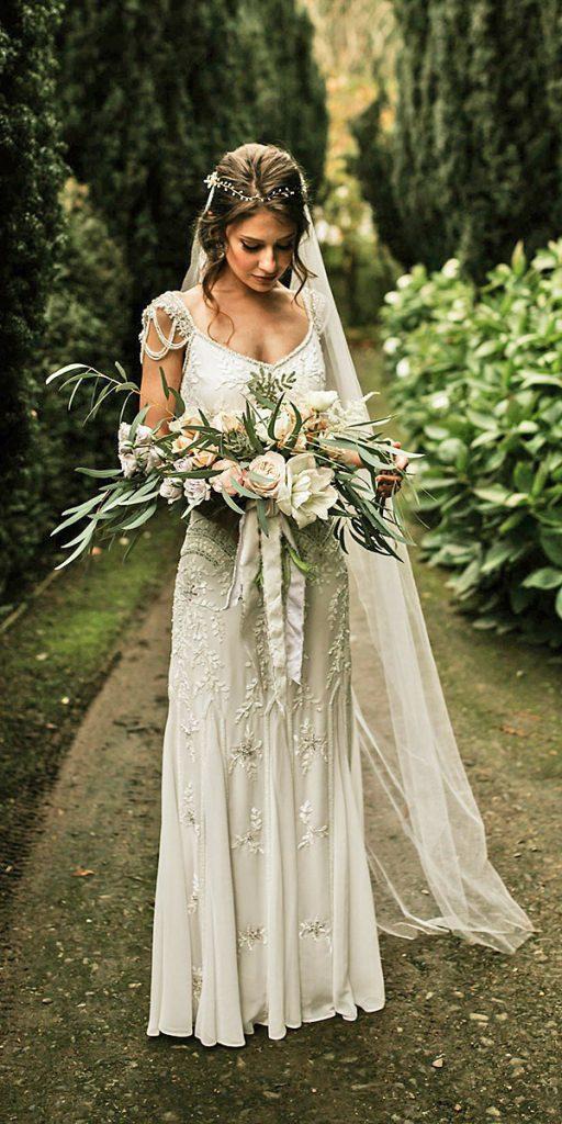 Bohemian wedding dresses are popular among brides even nowadays. They are reflected something divine, light and fairy.