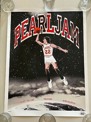 Pearl Jam Poster United Center Chicago August 23rd 2009 - Ames Bros • 90.00$