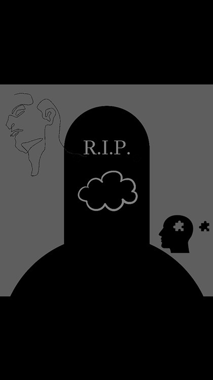 Grey was the color of the man's death -- grey face, grey sky, grey grave, grey memories.