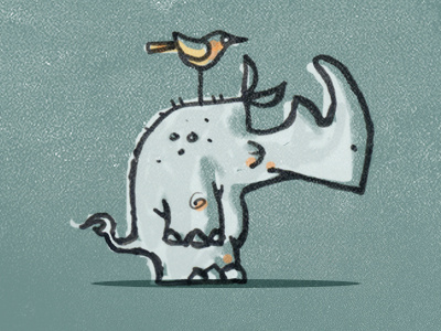Rhino Ralph #rhino #mike #illustration #bruner #humor