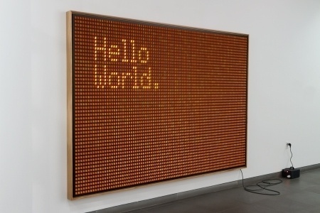 Valentin Ruhry - Untitled (Hello World.) #sign #type #light