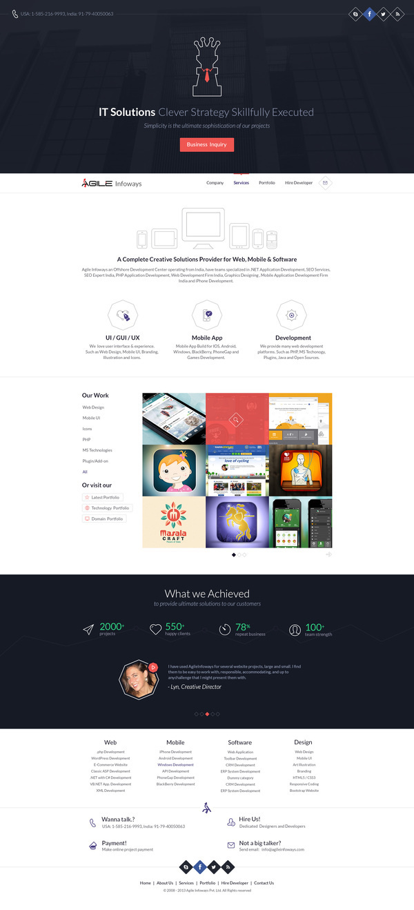 Agile Infoways by Kenil Bhavsar #flat #icons #clean #simple #minimalist #web