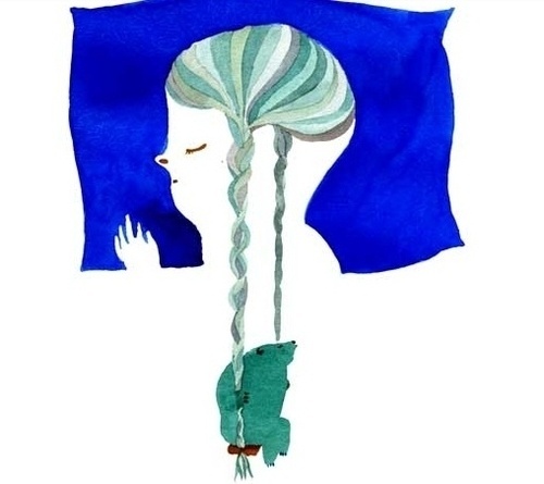 image #plait #dream #swing #pillow #illustration #bear