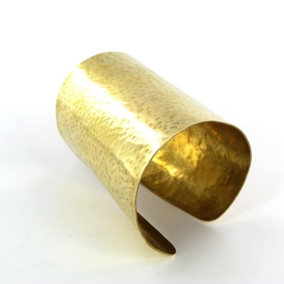 Recycled brass oversize cuff by MADE #jewel #golden #gold