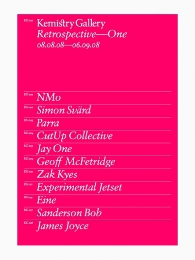 Retrospective—One | AisleOne #pink #typography