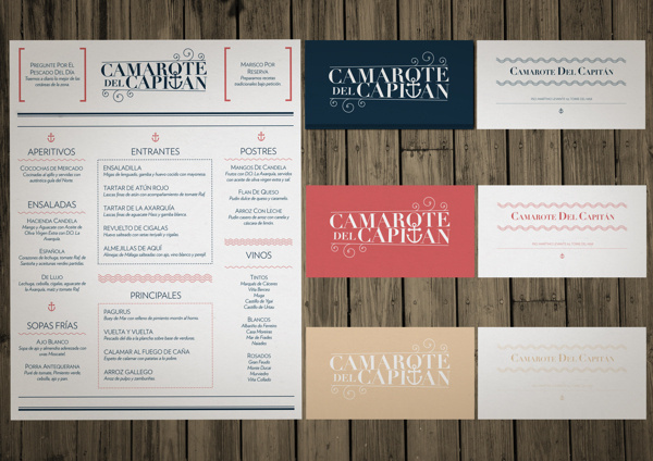 Camarote del Capitxc3xa1n #menu #identity