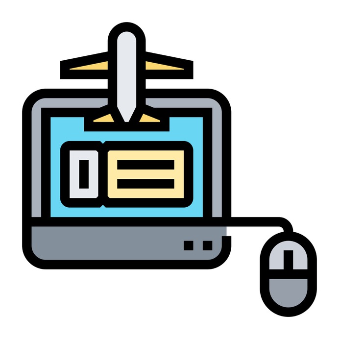 See more icon inspiration related to booking online, online booking, reservation, Booking, registration, ticket, online, plane, holidays, internet, travel and computer on Flaticon.