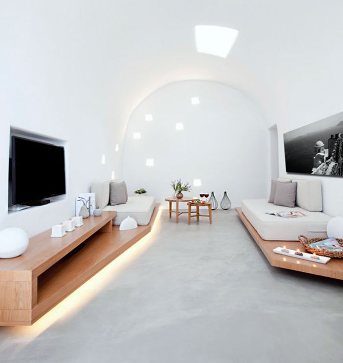 Santorini House Painted in White