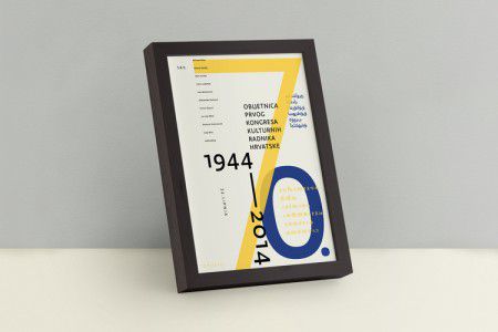 70th anniversary cccw typographic poster 1