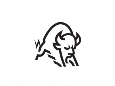graphic iconic Bison illustration. #bison #icon #graphic #illustration #logo #buffalo