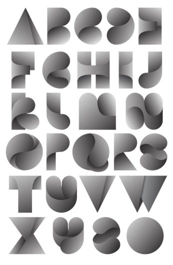 Typography inspiration example #420: Fearless Leaves on the Behance Network #alphabet #typography