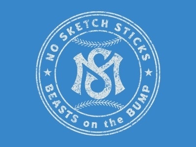 Dribbble - Santa Monica Mavericks by Alex Rinker #badge #seal #monogram #baseball #logo #typography