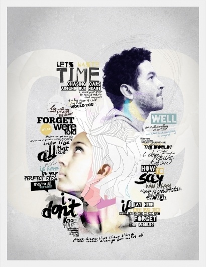 Chasing Cars #illustration #collage #poster #typography