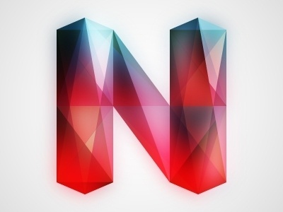 Dribbble - N by Chris Rushing #lettering #letters #gems #letterforms #crystals #type #typography