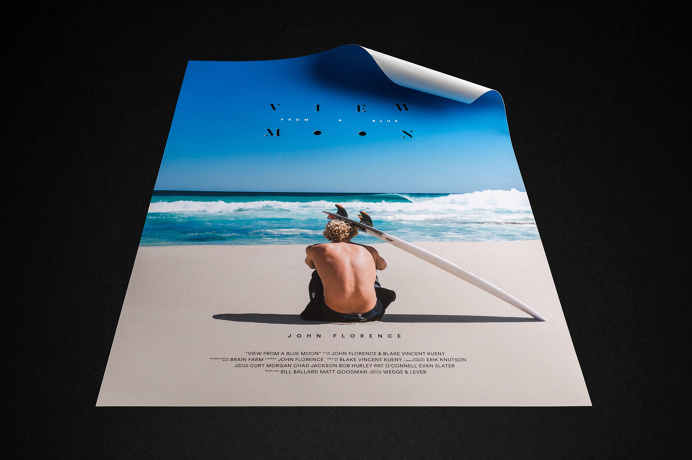 Wedge and lever, View from a blue moon, Surf, John John Florence, Logo, Poster Design,