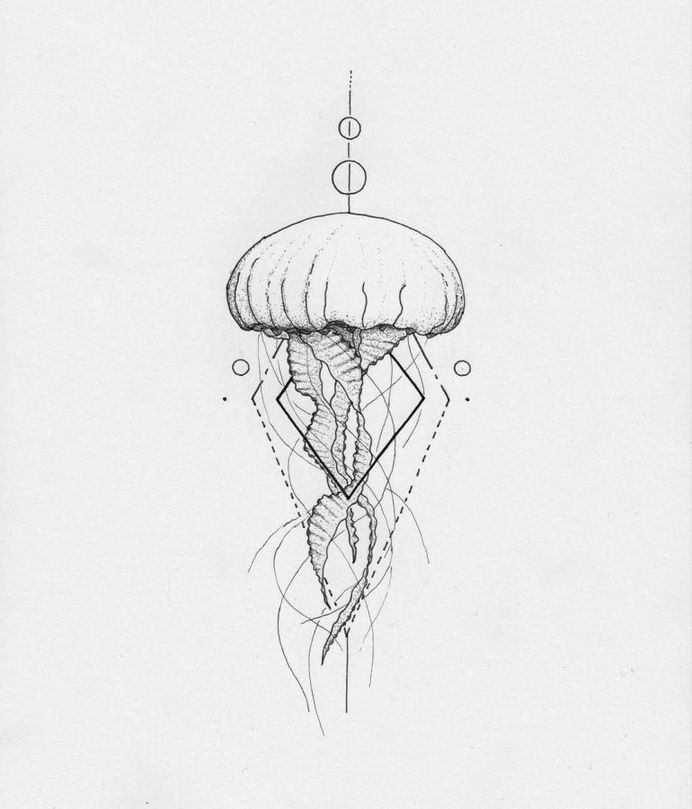 Jellyfish geometric by Arley Cornell