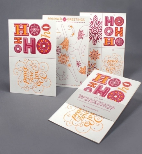design work life » Birdsong Gregory Holiday Card #printed #card #typography
