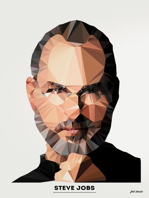 POLYGONAL PORTRAITS | FEEL DESAIN | feel desain #steve #design #graphic #poly #digital #posters #poster #polygonal