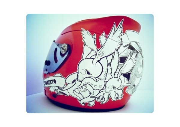 • Helmetdesign on the Behance Network #helmet #painted #design #hand