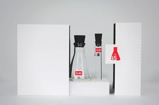 Graphic-ExchanGE - a selection of graphic projects #red #packaging #flask #identity #science