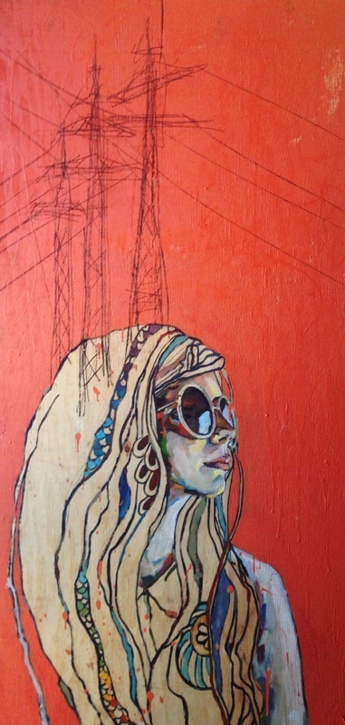 Searching for a Message - Katie Melrose #abstract #girl #portrait #painting #oil