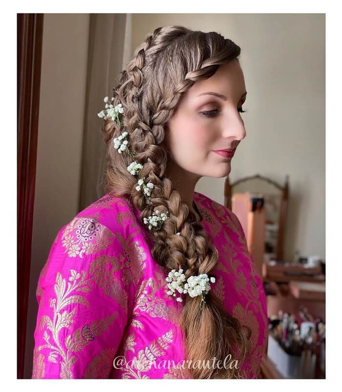 Side Braiding engagement Hairstyle