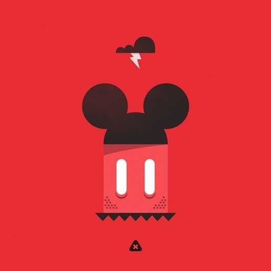 Flickr: Your Photostream #micahburger #mickey #mouse #illustration #disney #evil #dark