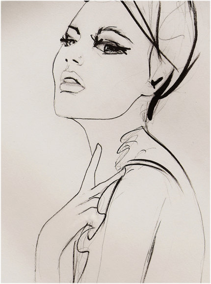 Fashion Illustration Art Print #fashion #print #art #illustration