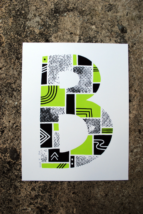 The Letter B #print #letter #screen #type #typography