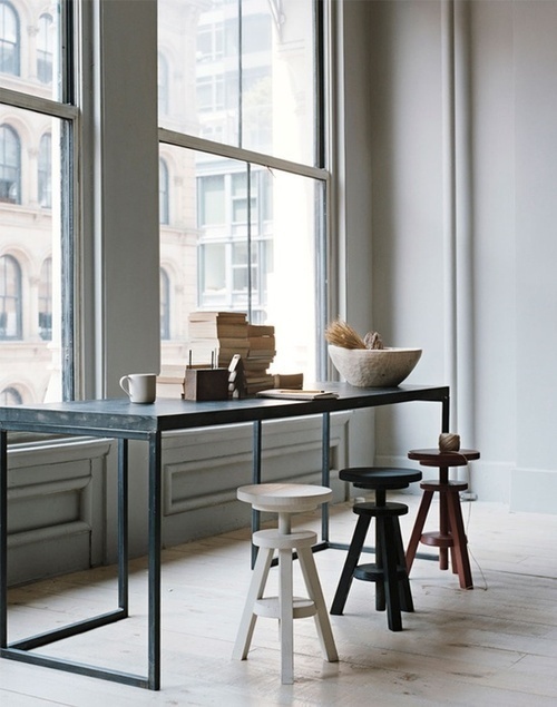 napoleonfour #view #food #stool #kitchen #bar #window #minimalist #table
