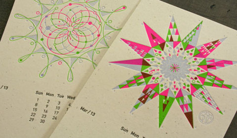 Design Work Life » 2013 Studio On Fire Desk Calendar #colour