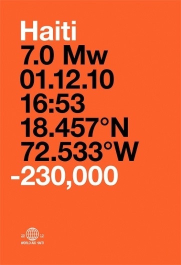 Neuarmy™ » National Record Holders | World Aid Haiti #typography #helvetica #poster