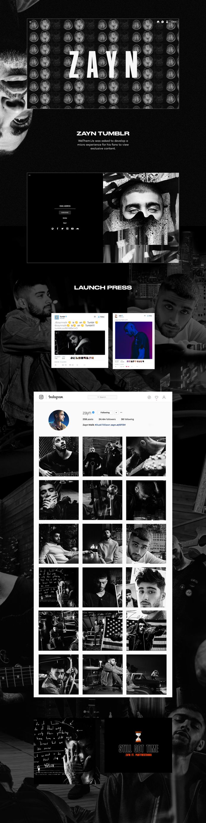 Zayn - Social Art on Behance #roscoflevo #jensanchez #bradfuture #wethemus #art #design #agency #webdesign #branding #zaynmalik #website #social