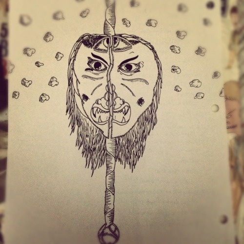 Hanging Around #ink #white #black #pen #sketch