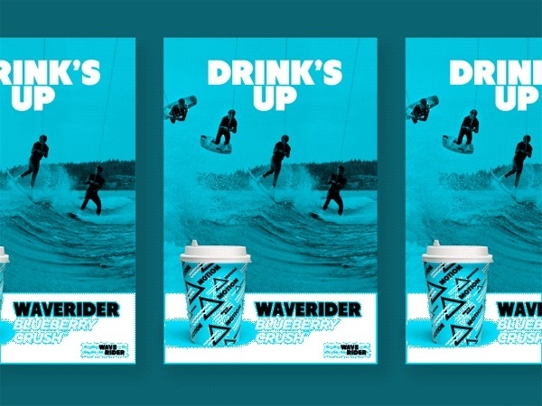 WAVERIDER // Branding on Behance #surf #branding #packaging #logo #brand #concept #sea #gif #shape #identity #blue #web