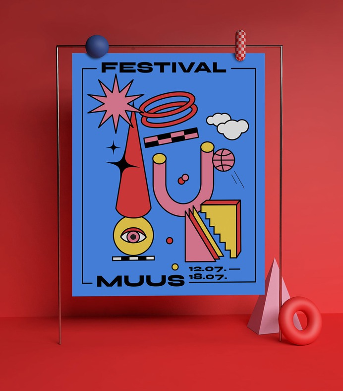 Muus Festival Identity Concept - Mindsparkle Mag Beautiful identity project designed by Fanny Papay for Muus Festival. #logo #packaging #identity #branding #design #color #photography #graphic #design #gallery #blog #project #mindsparkle #mag #beautiful #portfolio #designer