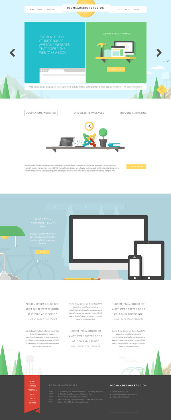 Flat website illustration all #color