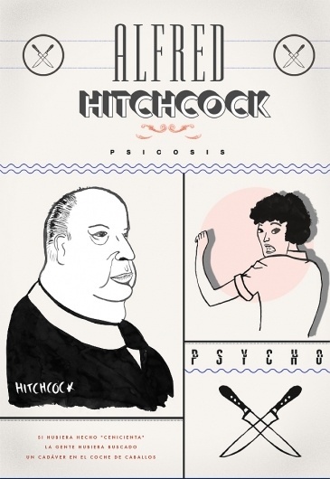 film #ink #alfred #hitchcock #poster #typography