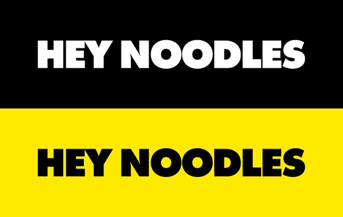 Hey Noodles Brand Identity Wordmark