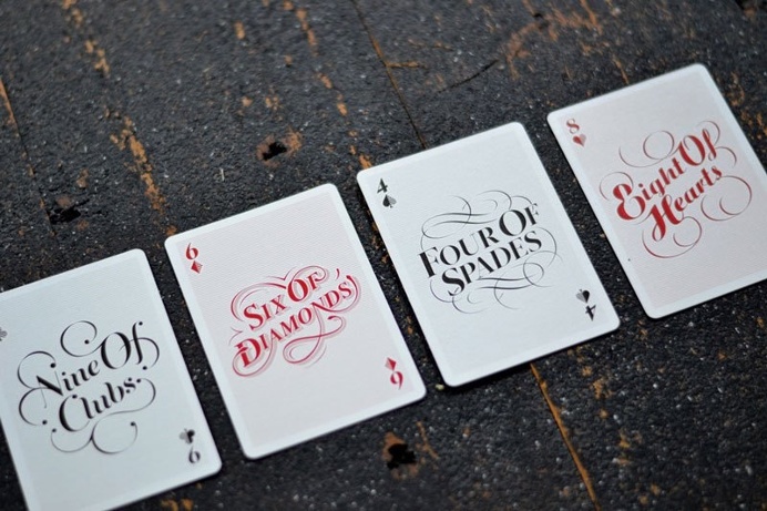 The Suits Typography from The Type Deck - Typography Playing Cards