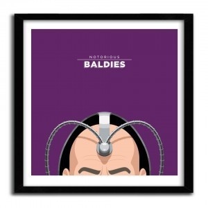 Notorious Baldie PROFESSOR X by Mr Peruca #print