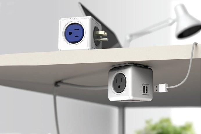 PowerCube Extended USB, Electric Outlet Adapter 5ft Extension Cord Power Strip #tech #flow #gadget #gift #ideas #cool