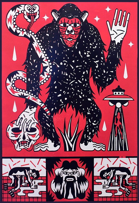 Insult to Mankind / Woodcut / 2020
